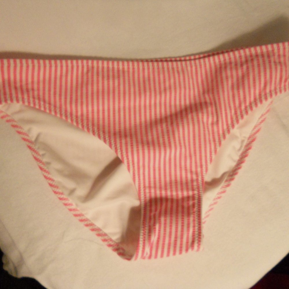 Aerie Swim Bikini Brief Stripe Pink M nwot